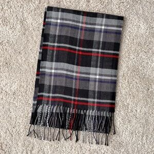 Italy Design | Unisex Plaid Scarf 20% Cashmere